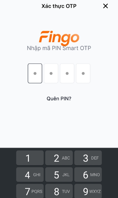 Nhập mã Smart OTP để xác nhận thủ tục Tất toán.