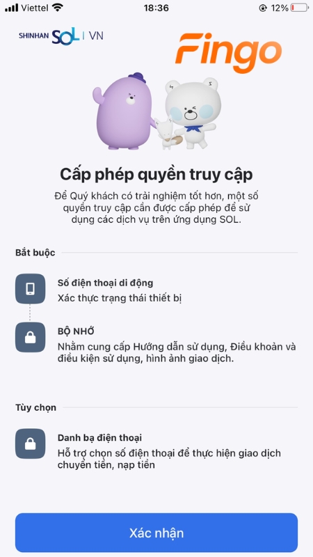 Cấp quyền truy cập cho ứng dụng
