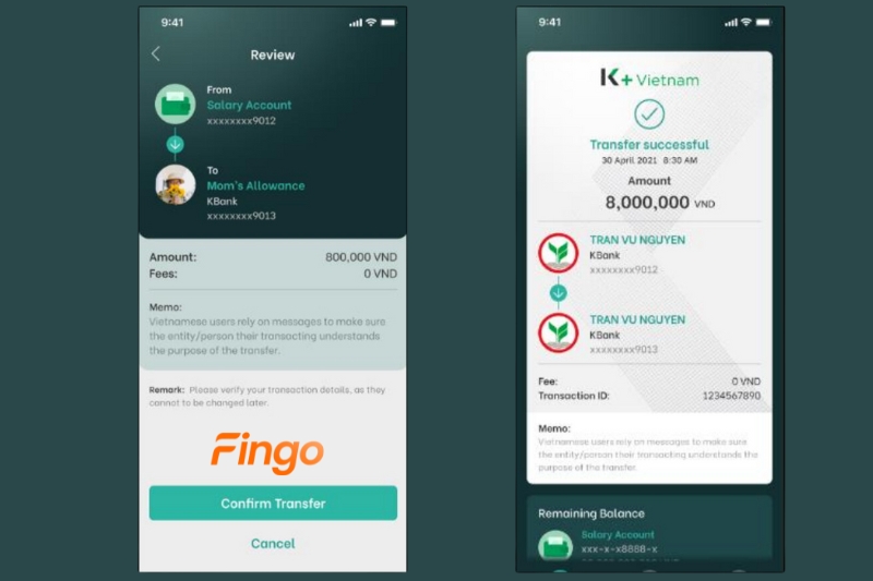 Kiểm tra thông tin trước khi xác nhận giao dịch