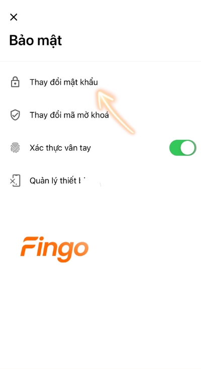 Thay đổi mật khẩu