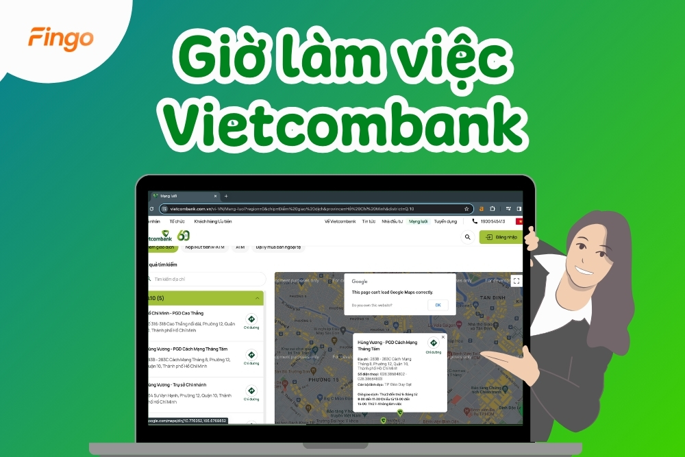 Cập nhật giờ làm việc Vietcombank toàn quốc chi tiết