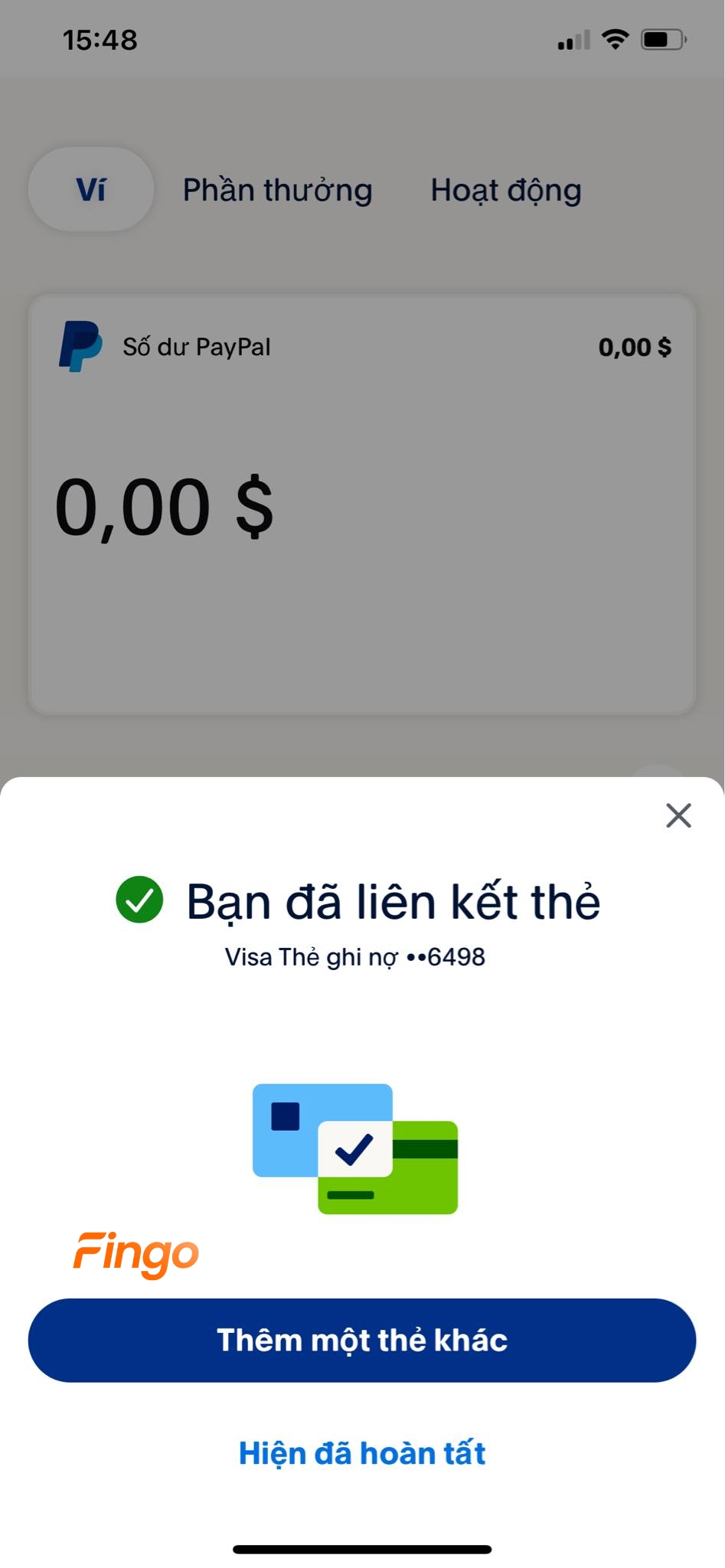 Hệ thống hiển thị liên kết thành công