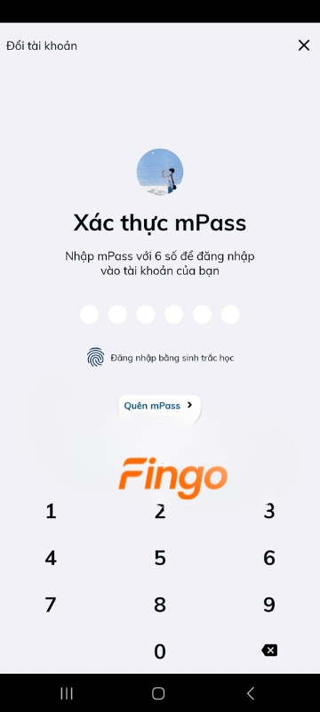 Nhập mPass.