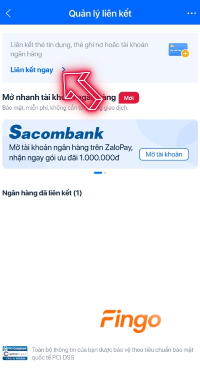 Nhấn chọn mục liên kết ngay