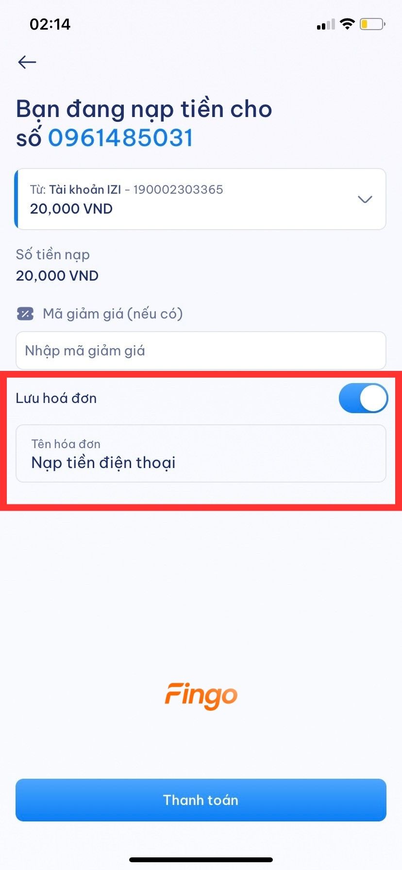 Lưu hóa đơn và đặt lại tên hóa đơn theo nhu cầu cá nhân của bạn (nếu cần).