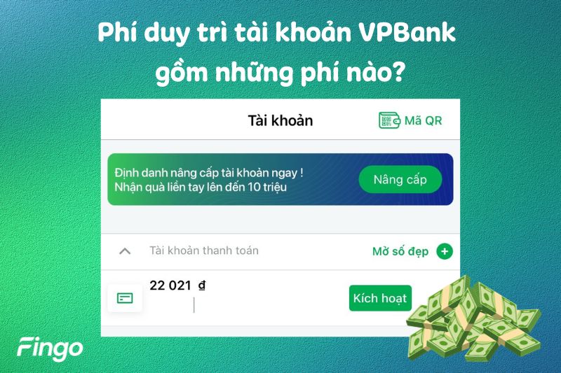 Phí quản lý tài khoản VPBank chia làm 3 loại