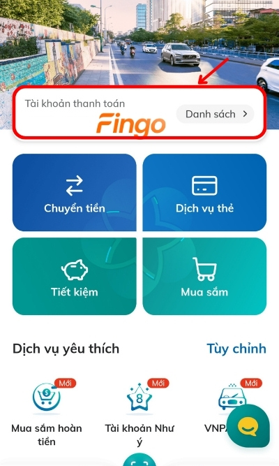 Đăng nhập ứng dụng ngân hàng số BIDV SmartBanking. Chọn mục tài khoản để tìm kiếm tài khoản tiết kiệm online