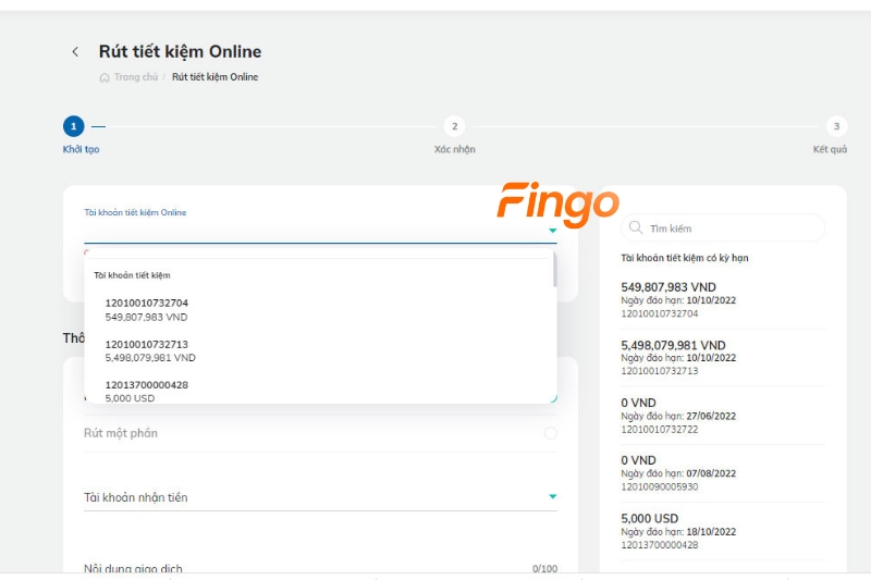 Chọn tài khoản tiết kiệm online cần rút
