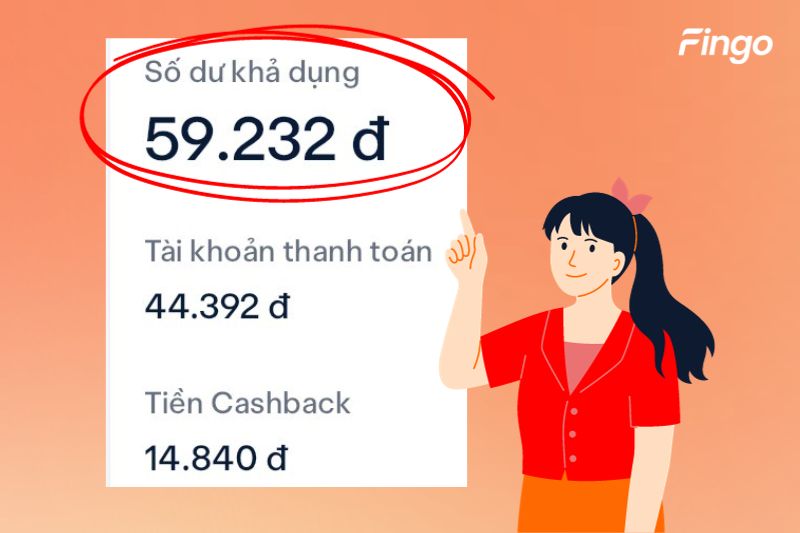 Số dư khả dụng là số tiền bạn có thể sử dụng trong tài khoản ngân hàng