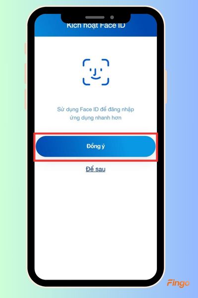 Thiết lập Face ID trong quá trình kích hoạt Smart OTP NCB