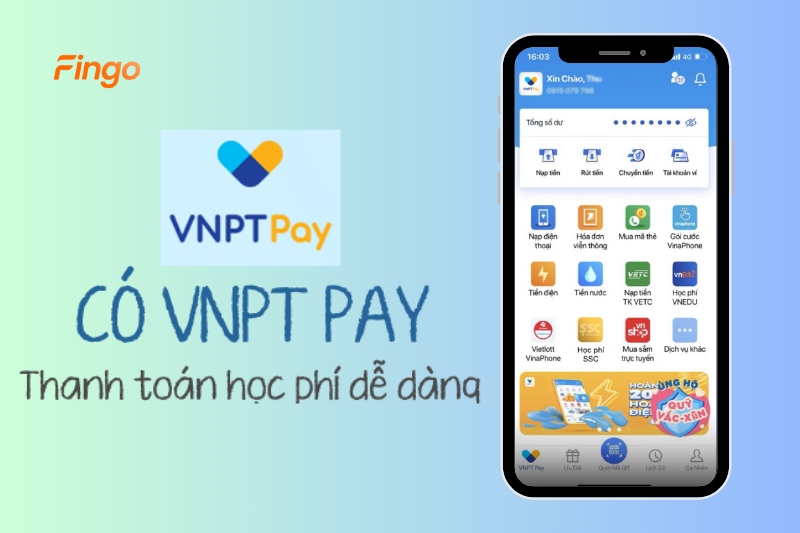 Thanh toán học phí trên VNPT Pay