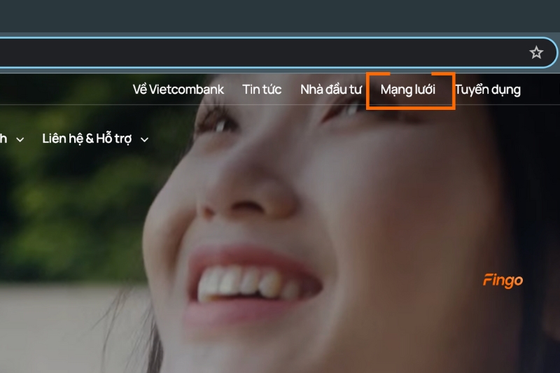 Tìm cây ATM nạp tiền Vietcombank bước 1