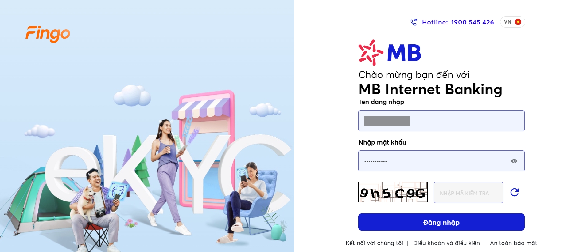 Truy cập vào trang web và đăng nhập