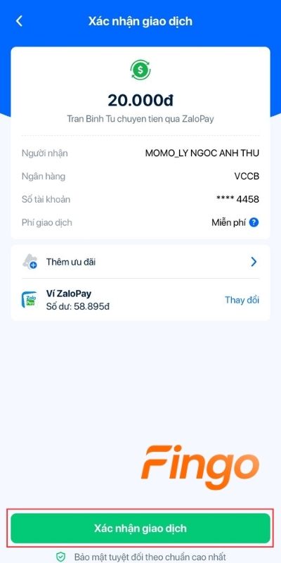 Xác nhận giao dịch