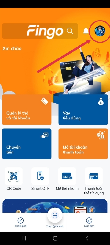 Ở mục "Quản lý tài khoản"