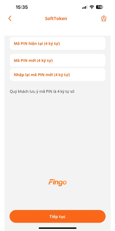 cách lấy lại mã pin soft token msb bước 8