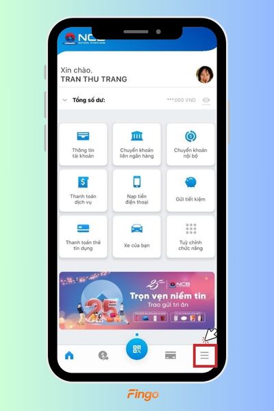 Chọn biểu tượng menu chi tiết, thường có hình ba đường gạch ngang.