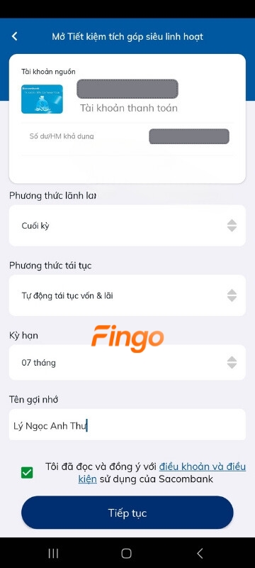 Điền thông tin