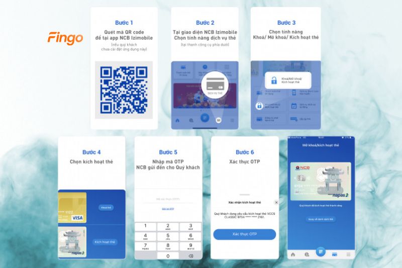 Kích hoạt thẻ NCB online tại nhà qua app NCB iziMobile