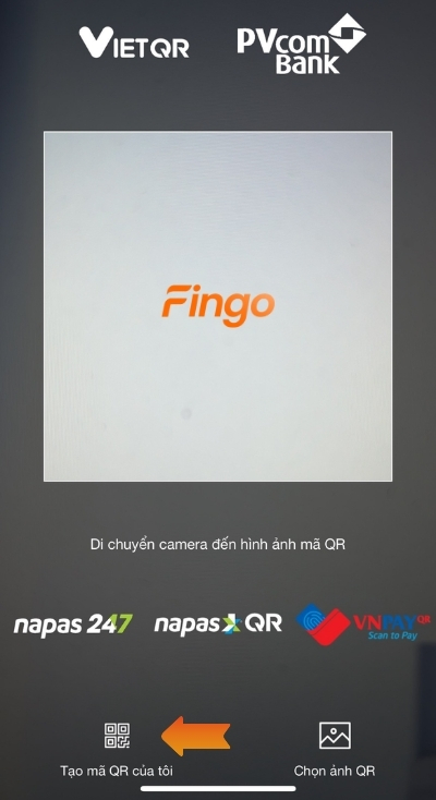 Nhấn chọn mục Tạo mã QR