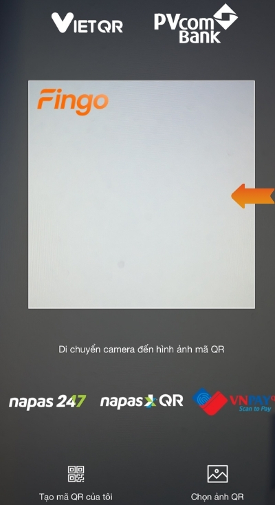 Quét mã QR tại cửa hàng thanh toán