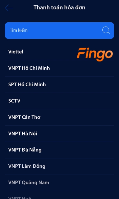 Chọn đơn vị cung cấp Internet mà khách hàng lựa chọn.