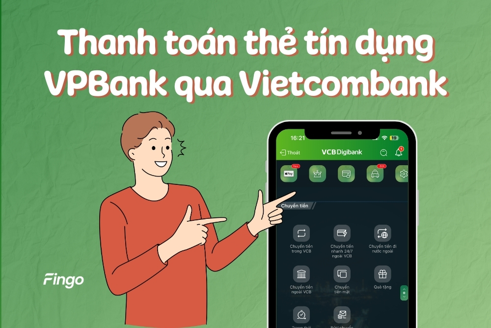 Cách thanh toán thẻ tín dụng VPBank qua Vietcombank