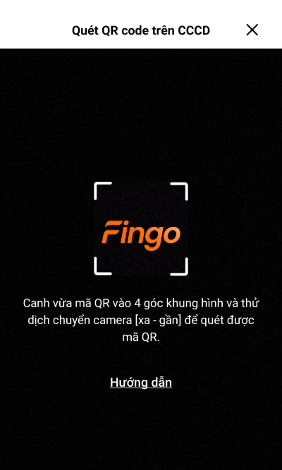 Chụp mã QR có trên CMND/CCCD 