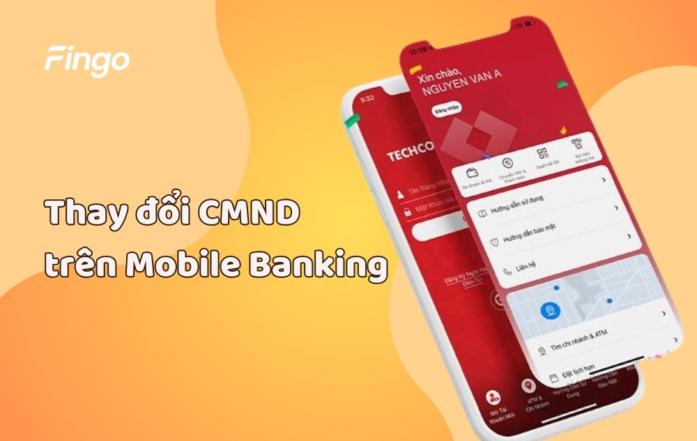 Thay đổi thông tin CMND Techcombank online tại nhà