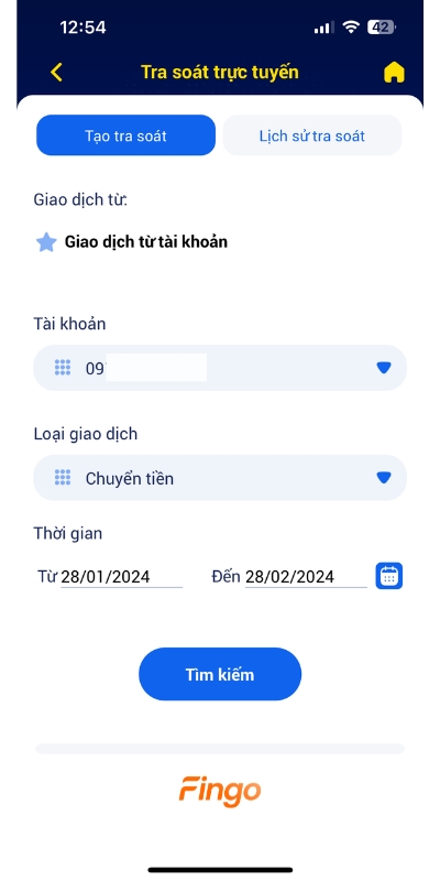 Tra soát giao dịch Nam A Bank bước 2