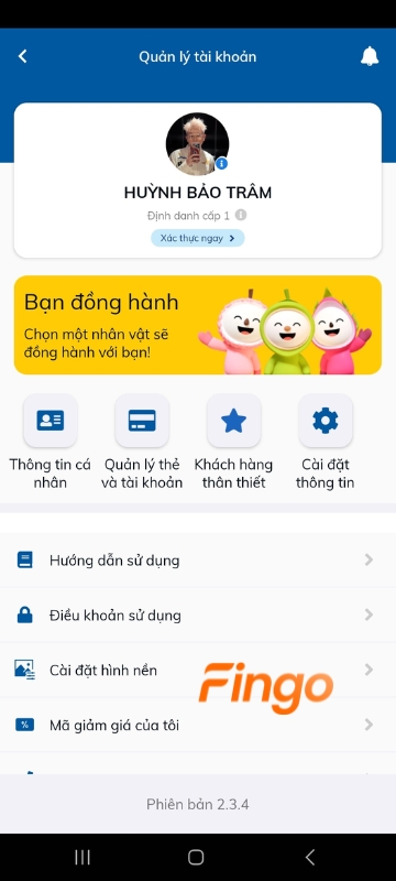 Đăng nhập tài khoản khác thành công.