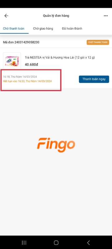 Đơn hàng sẽ tự động hủy sau 30 phút nếu không hoàn tất thanh toán. 