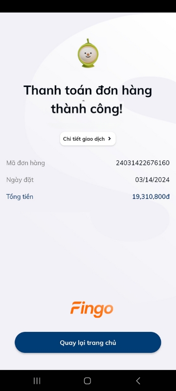 Hoàn tất mua sắm trực tuyến qua Sacombank Pay