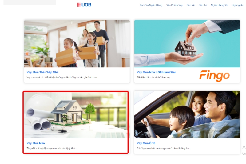 Chọn vay mua nhà UOB
