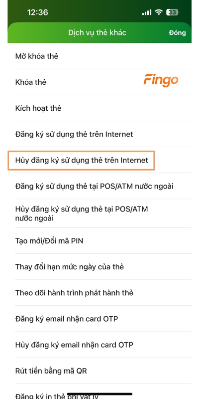 Cách hủy thanh toán trực tuyến Vietcombank bước 1