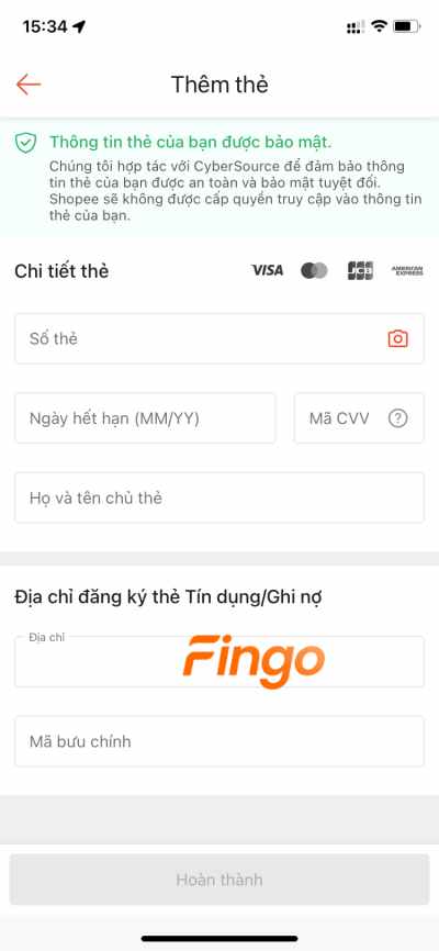 Nhập thông tin theo hướng dẫn