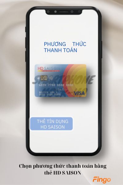 Chọn phương thức thanh toán bằng thẻ HD SAISON