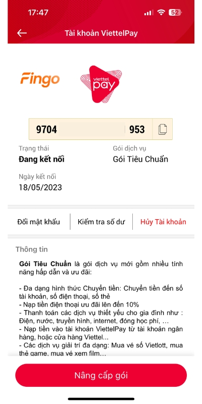 Chuyển tiền từ Vietcombank sang Viettel Money qua VCB Digibank bước 1.2