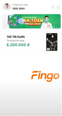 Tại màn hình hiển thị chính, nhấn vào thẻ tín dụng cần sao kê