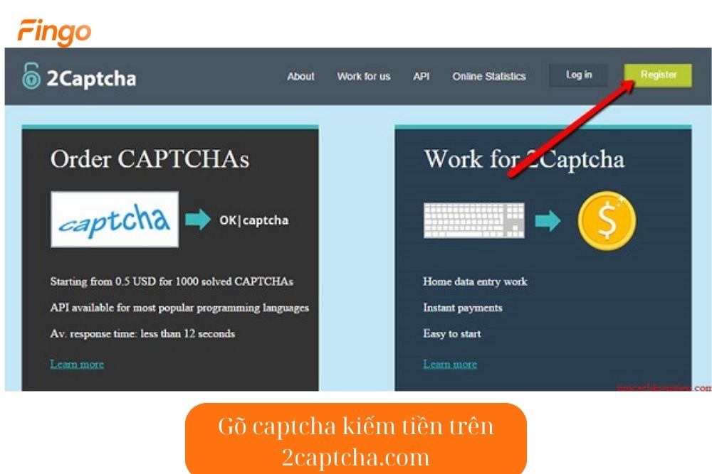 Gõ captcha kiếm tiền trên 2captcha