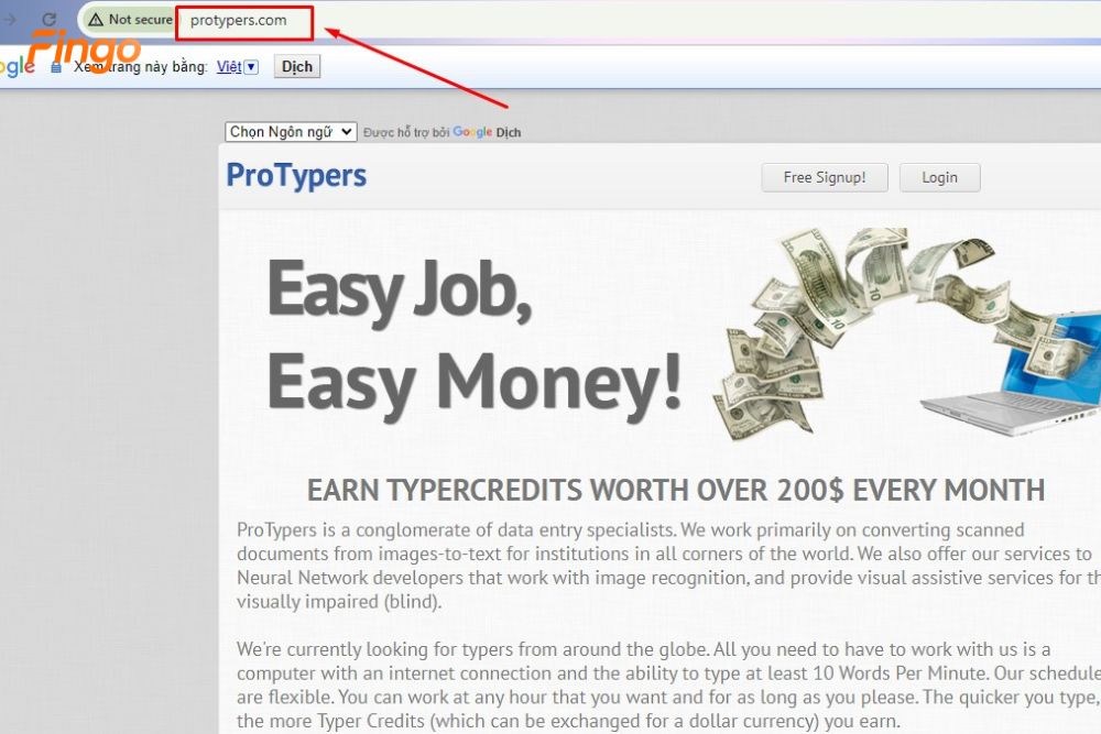 gõ captcha kiếm tiền trên protypers