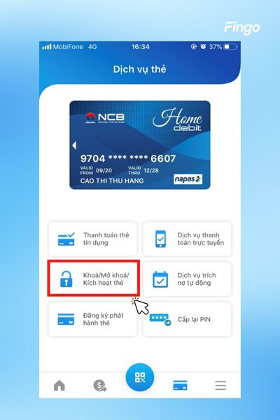 Chọn dịch vụ cần thực hiện