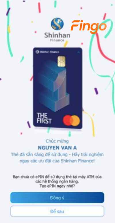 Nhận thông báo kích hoạt thành công
