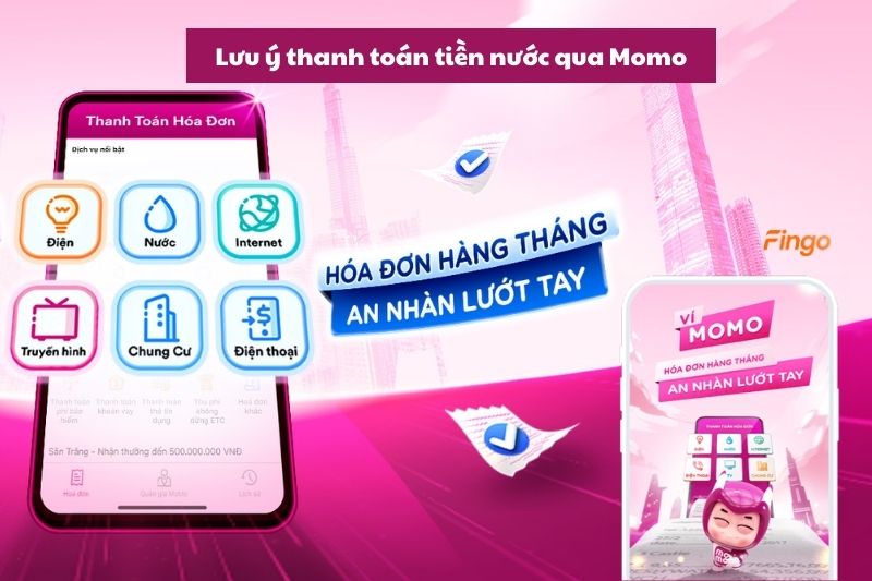 Lưu ý thanh toán tiền nước qua Momo