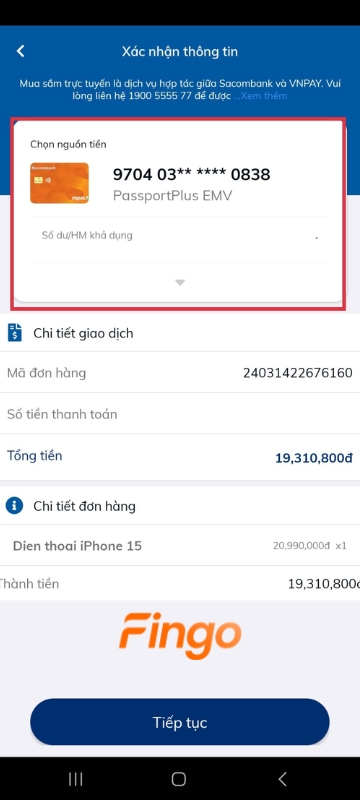 Xác nhận thông tin