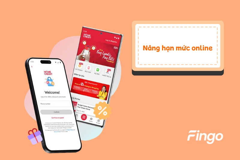 Nâng hạn mức online