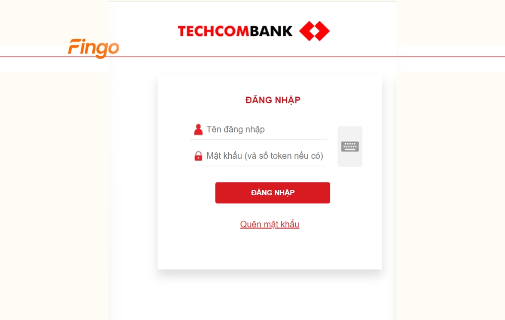 Nhấn chọn mục Quên mật khẩu