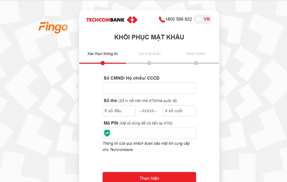 Nhập thông tin cá nhân và chọn thực hiện