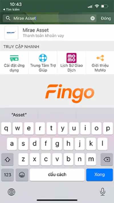Nhấn chọn Mirae Asset