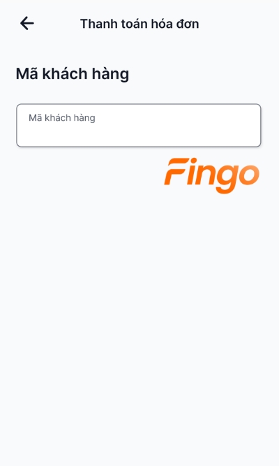 Nhập mã khách hàng.